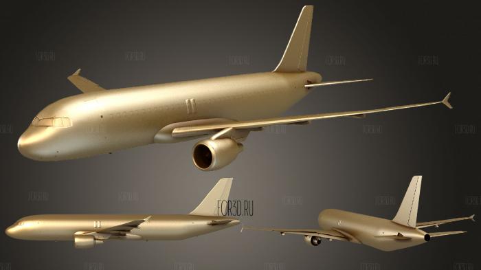 Airbus A320 Airplane 3D stl model for CNC